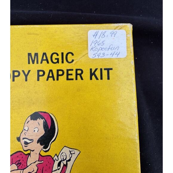 Vintage Kopeefun Magic Copy Paper Kit 1965 Just Rub Magic Paper - Picture 2 of 12